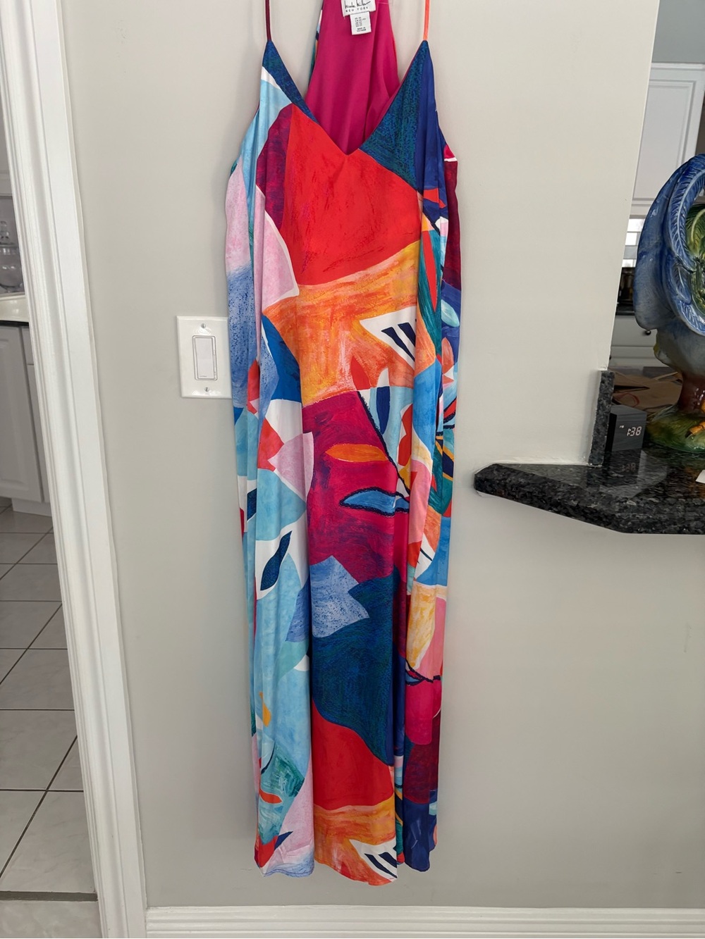 Nicole Miller Vibrant Abstract Print Maxi Dress
